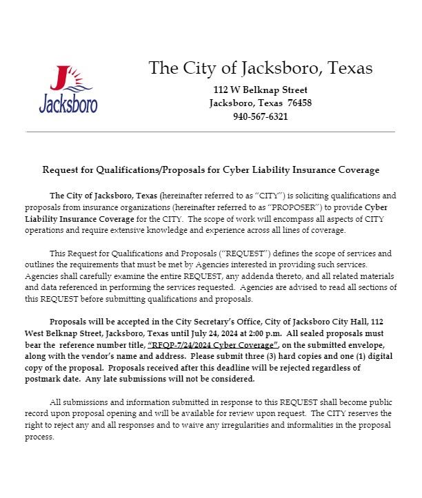 Request for Proposals and Qualifications