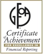 GFOA Award Certificate of Achievement for Excellence in Financial Reporting